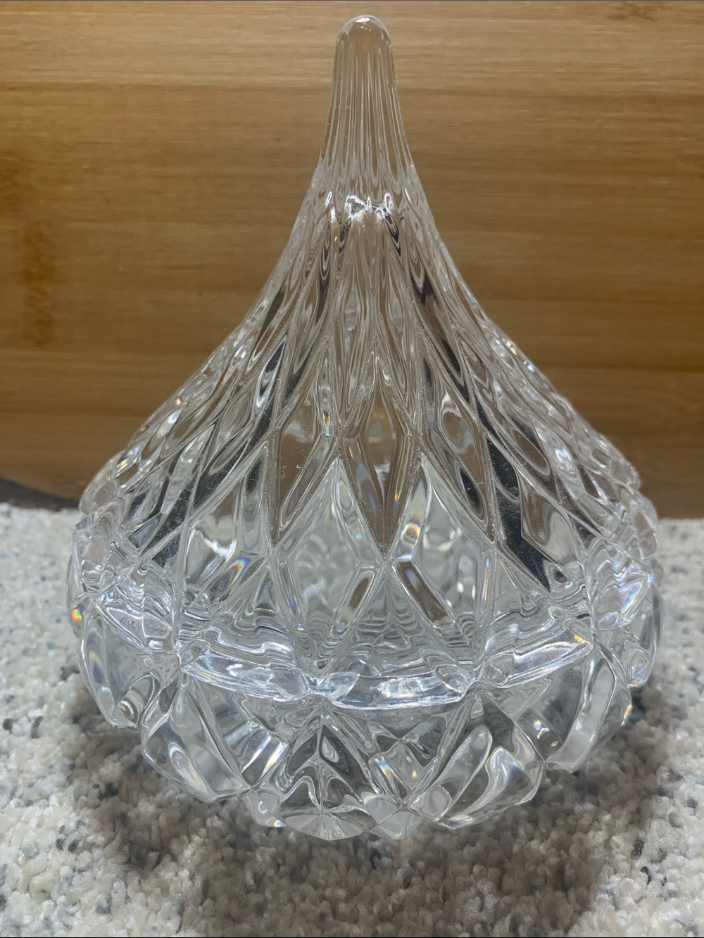 Hershey Kiss Cut-Glass Decorative Lidded Jar